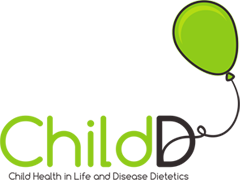 A green background with the word child d written in black.
